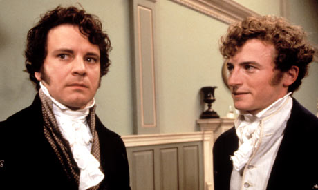 On the right. Bingley is by far the less know of the two men in this picture...